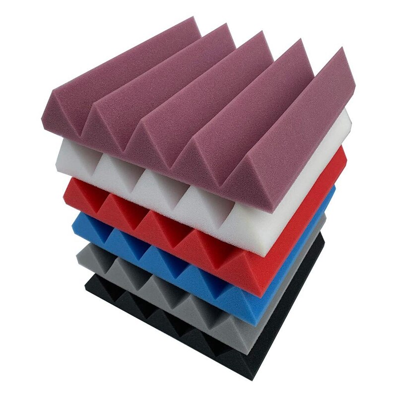 3D Soundproof Sponge Sticker,Five Slots Acoustic Foam Panel Stop Absorption Studio Ktv Sound For Home Decor Art Bedroom Bathroom