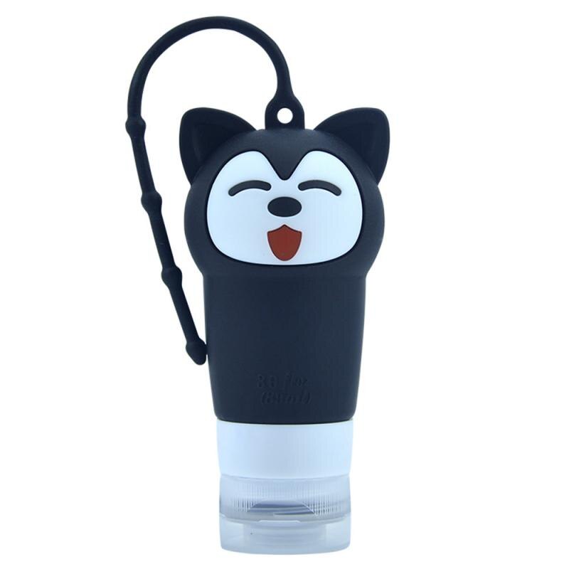 1 pièces shampooing Gel douche Lotion bouteille rechargeable stockage bouteille pots Portable Silicone voyage dessin animé ours Animal Case organisateur: 05