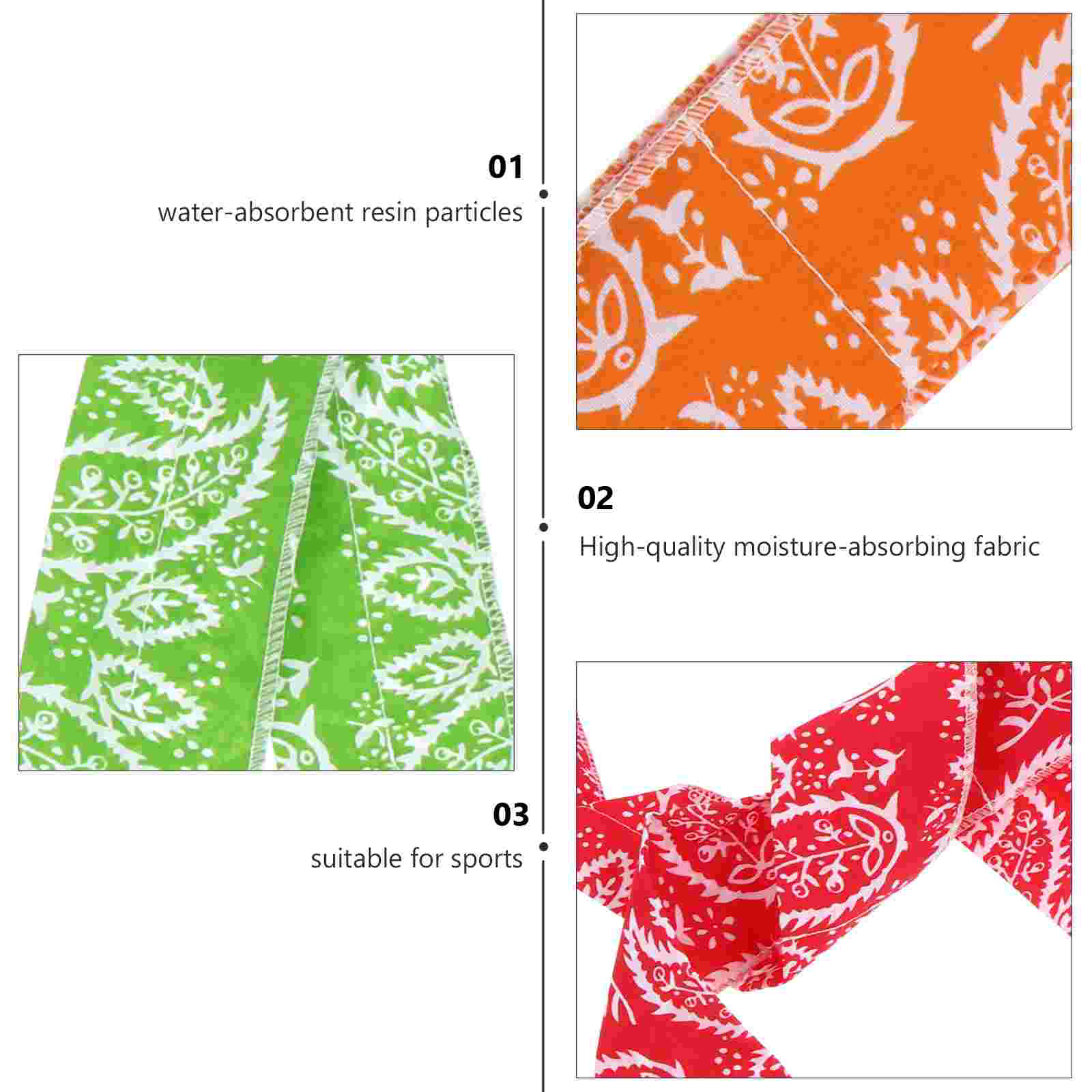 4 pieces of comfortable, practical, sweat-absorbent towels, quick-drying towels for outdoor use