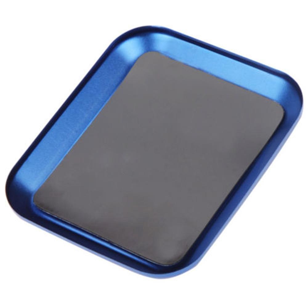 RC Reparatie Tool Aluminium Magnetische Schroef Lade Plaat Voor Vliegtuig Auto Boot Crawler Axiale SCX10 D90 D110 Model Reparatie Tool Co: Blauw