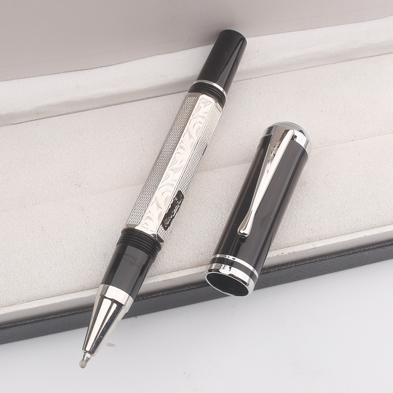 MB Rollerball Ballpoint Writer Marcel Proust Classique Style Carving Fountain Pens Writing Ink: Yellow / Multi-Colored