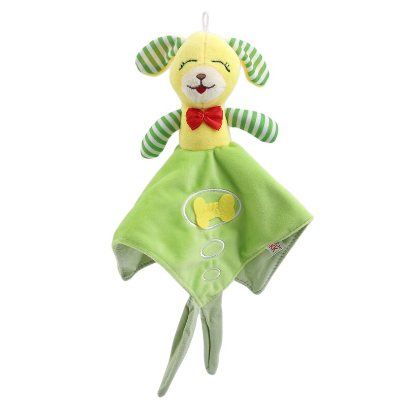 Schattige Baby Aap Handdoek Nursery Baby Pp Katoen Rammelaars Zachte Handdoek Kids Educatief Wandelwagen Bed Speelgoed Pop Pacificeren Handdoek: green dog