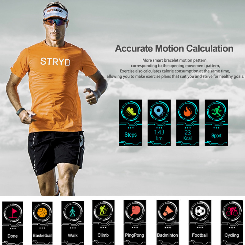 Amynikeer  qw18 smart-armband fitness-armband herzfrequenz schlafüberwachung schritt uhr armband  ip68 wasserdichtes sport-smartband