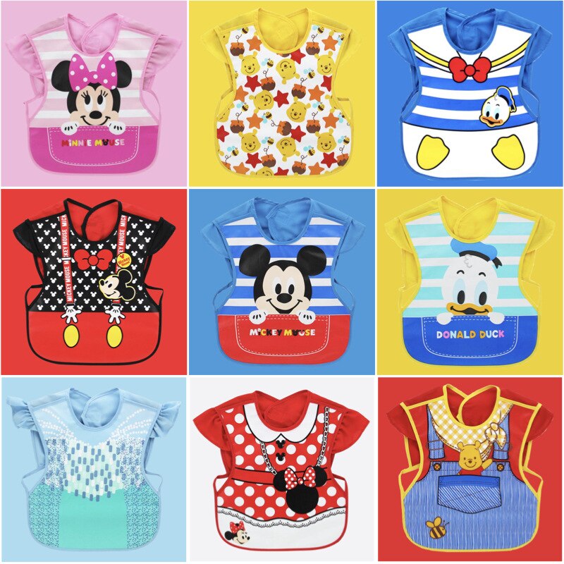 Baby Meal Pocket Waterproof Sleeveless Soft Plastic Baby Bib Meal Overcoat Reverse Dressing
