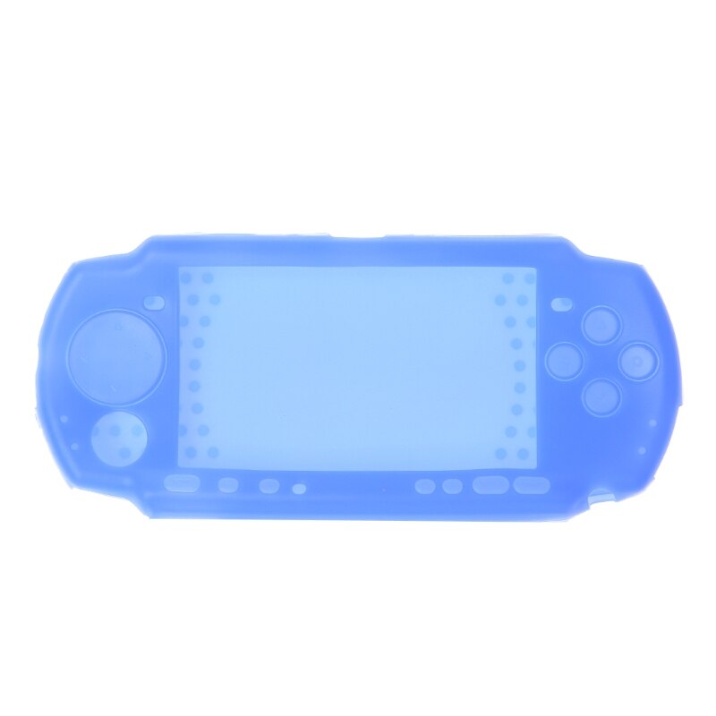 Silicone Macio Capa Protetora Shell para Sony PlayStation Portable PSP 2000 3000 Console Para PSP3000 Corpo Protetor Da Caixa Da Pele: Azul