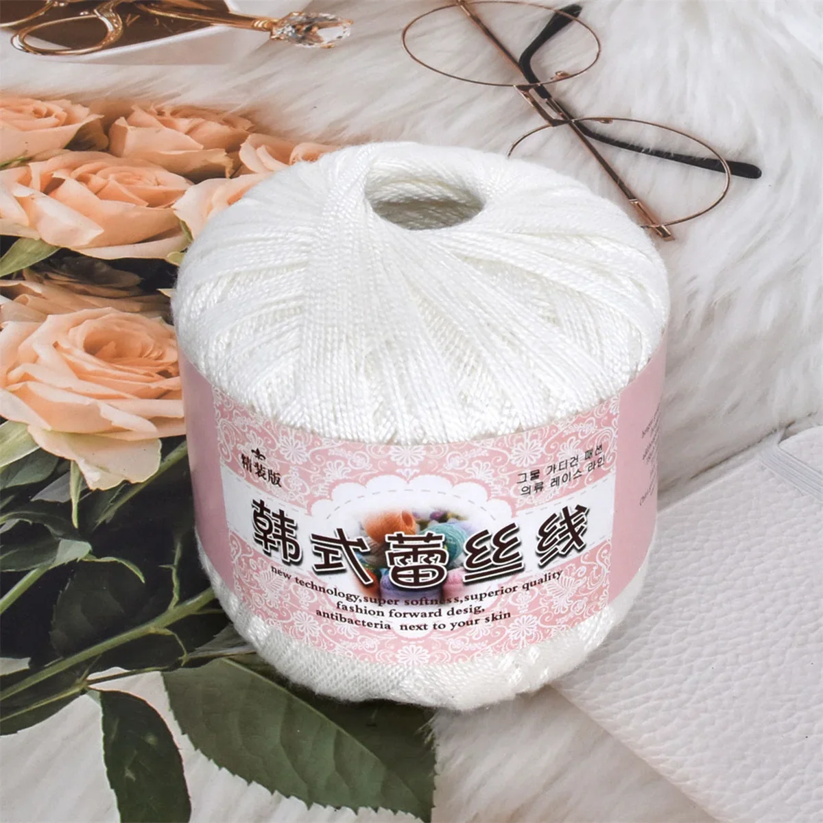 Fil de dentelle 100% coton au Crochet, broderie 8 #, pour le tricot à la main, 10 pièces,: 12