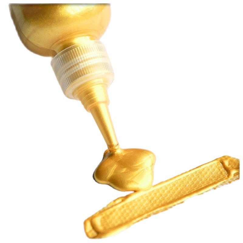 60ml Acrylic Paint Gold Paint Metallic Waterproof Not Faded for Statuary Coloring DIY Hand Clothes Painted Graffiti Pigments