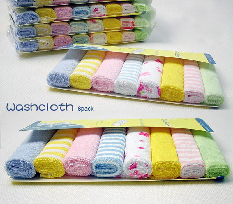 8 stks/pak Zachte Baby Badhanddoek Katoen Pasgeboren Washandje Feeding Veeg Kid Gezicht Doek Kinderen Zakdoek