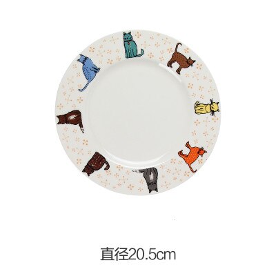 Western service fad bøf salat frugt tallerken stor skive britisk fin porcelænshund dessert tallerkener: 8 tommer plade 1