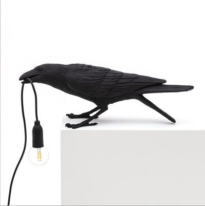 Vogel Lampe Wand Led Mit Stecker In Kabel Für Wohnzimmer Büro Nacht Hause Lichter Decor: Black
