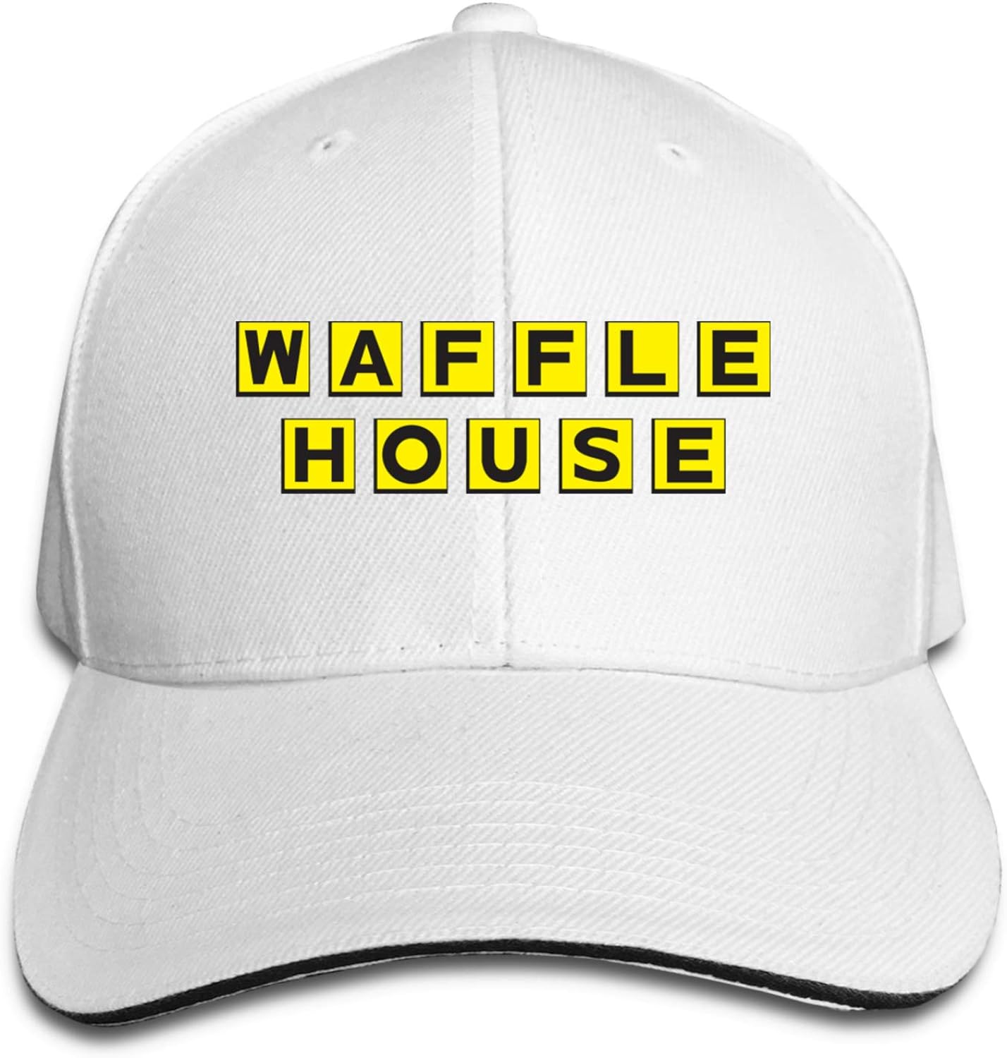 Unisex Sunscreen Waffle House Hat: WHITE