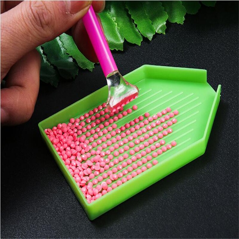 10Pcs 2cm*2cm DIY Red Paste Sticker Dotting Rhinestone Point Pen Drilling Special Mud Nail Art Tools