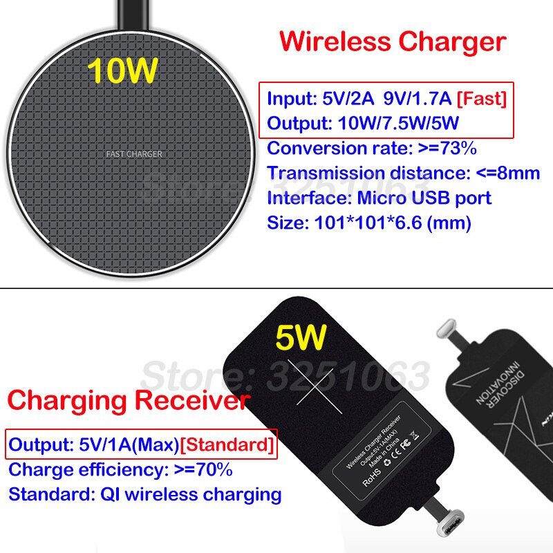 Bezprzewodowego ładowania Qi robić Samsung galaktyka A5 A6 A7 A8 A9 A20 A40 A50 A70 S J4 J5 J6 J7 J8 2018 bezprzewodowa ładowarka + odbiornik ładowania