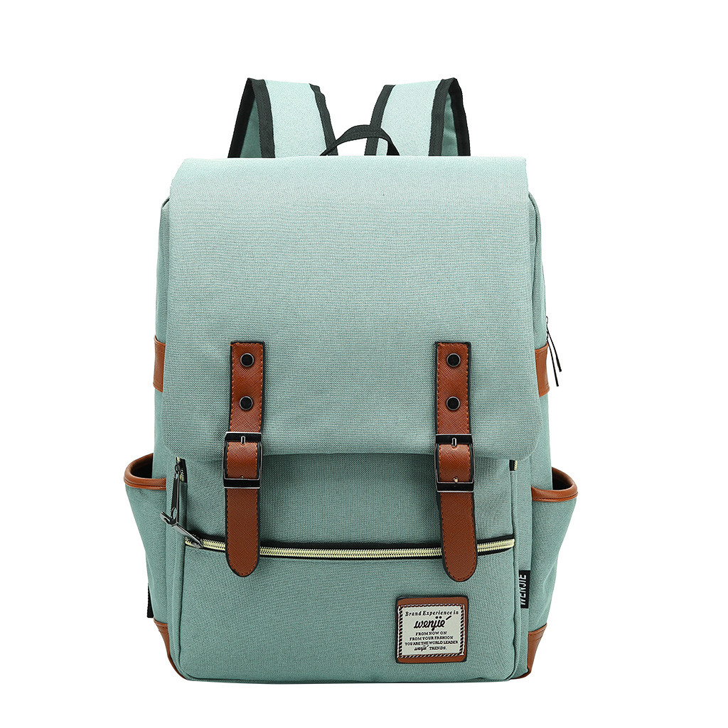 Vintage Laptop Backpack Women Canvas Bags Men canvas Travel Leisure Backpacks Retro Casual Bag School Bags For Teenager#: GRAY