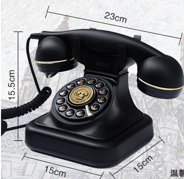Klassieke Zwarte Luxe Huishoudelijke Vintage Telefoon Mode Antieke Telefoon