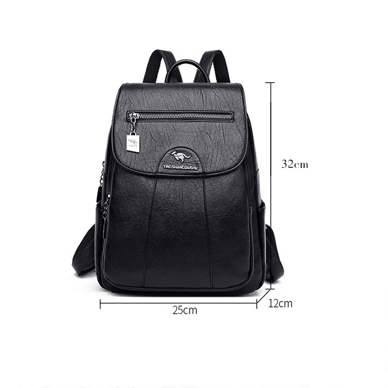 Vrouwen Lederen Rugzakken Vrouwelijke Vintage Rugzak Voor Meisjes Schooltas Reizen Rugzak Dames Sac A Dos Terug pack