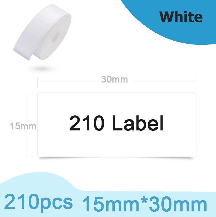 Niimbot D11 Thermal Label Paper Supermarket Price Label sticker Waterproof Anti-Oil Pure Color Scratch-Resistant Labels: White 15x30mm