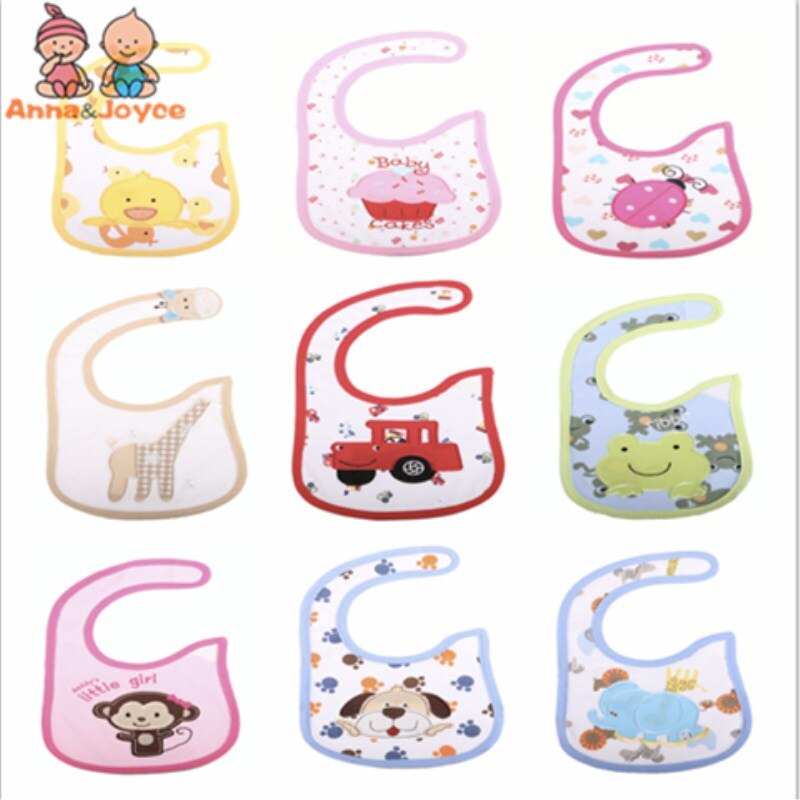 20Pc/lot f Baby Bibs Pattern Toddler Baby Waterproof Saliva Towel Cotton Fit 0-3 Years Infant Burp Cloths Feeding