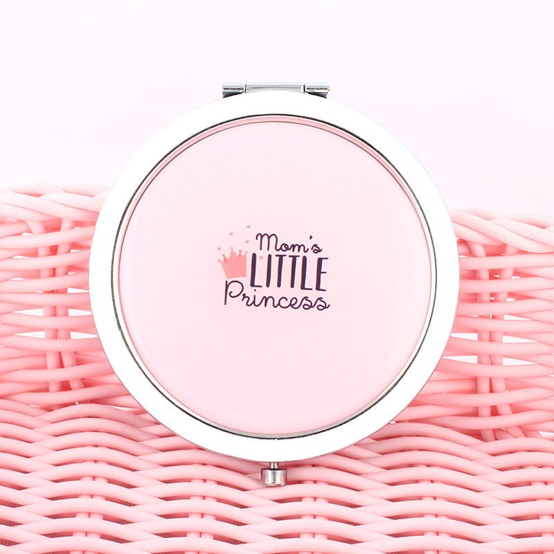 Mini tosidet spejllomme rundt spejl bærbart rensdyr flamingo spejl forfængelighedsspejl vintage makeup værktøj rejsetilbehør