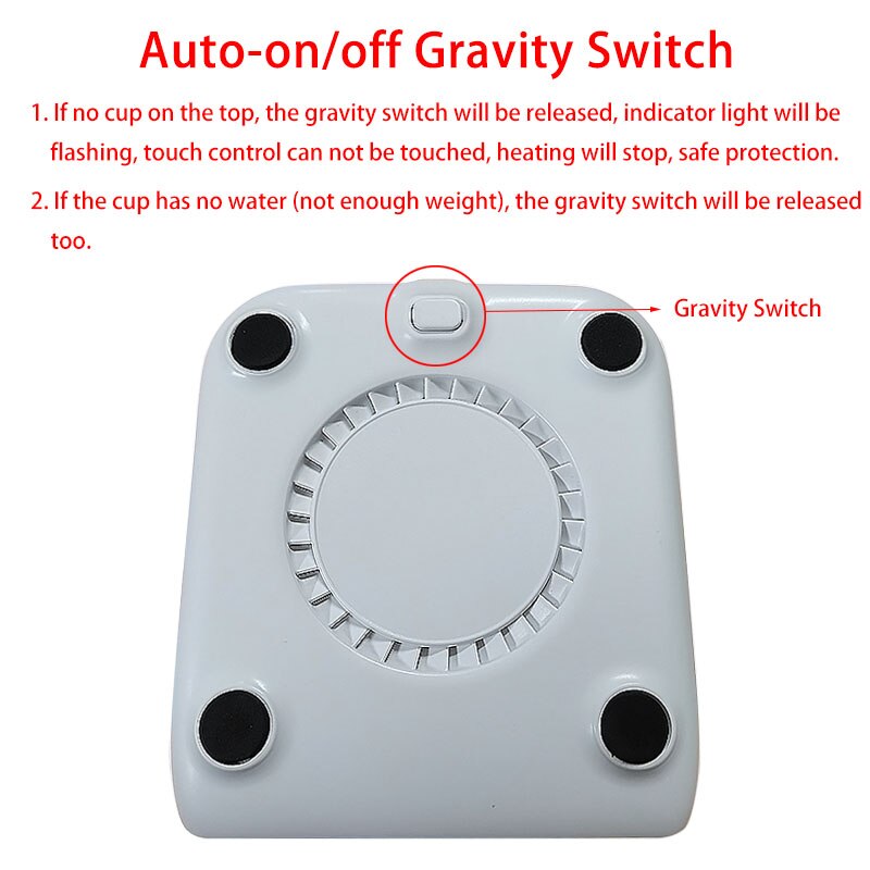 Potable USB Coffee Mug Cup Warmer for Office Desk Use Home Office Smart Electric Beverage Warmer with 3 Temperature Settings