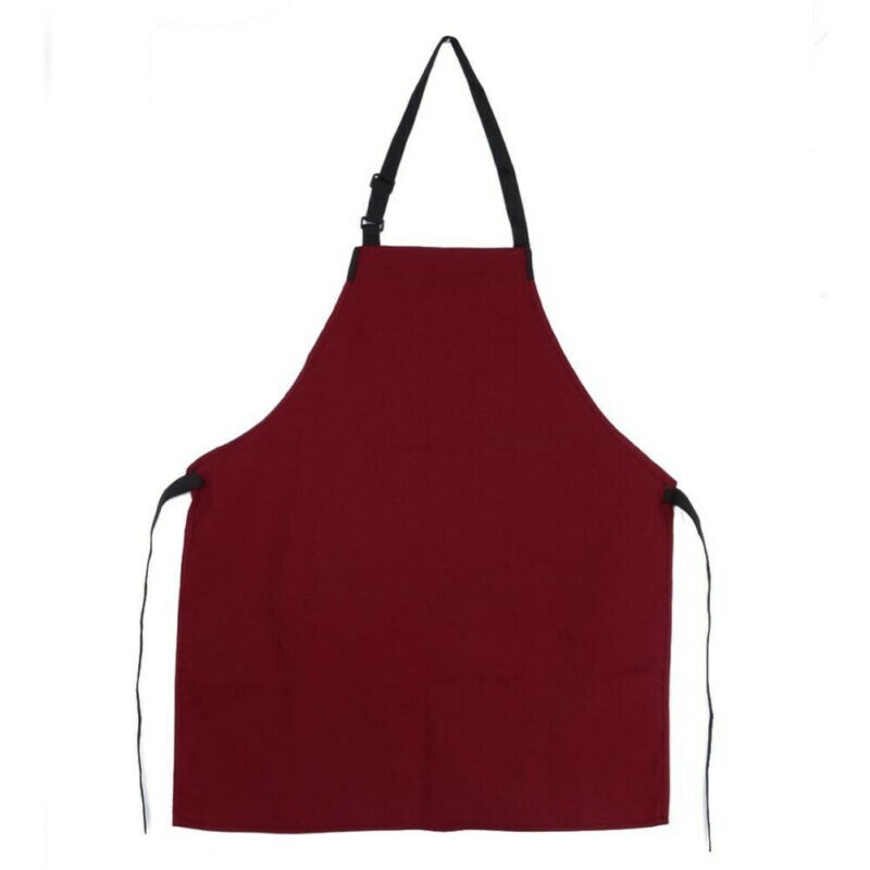 Grembiule da cucina da cucina solido 1PC tutto'ingrosso per donna uomo chef cameriere bar negozio BBQ grembiuli da parrucchiere con tasche bavaglini da lavoro