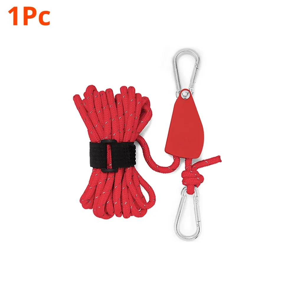 1-10 pz 4M 4MM tendicinghia da campeggio tendicinghia a cricchetto tenda da campeggio tenda da suola regolabile corda del vento gancio puleggia attrezzi da campeggio: bianca