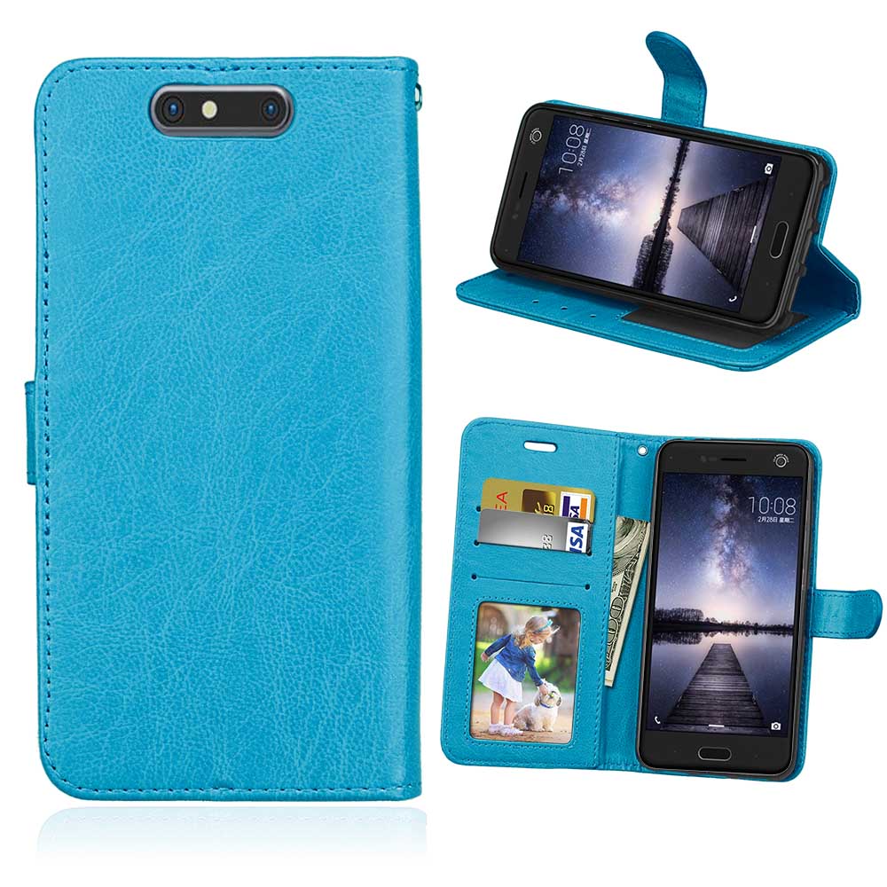 Hoesje voor zte blade  v8 leren portemonnee hoesje voor zte blade  v9 telefoontasje voor coque zte  v 8 bv0800 hoesje beschermende siliconen huid capa: Voor zte blade  v9 / Blauw
