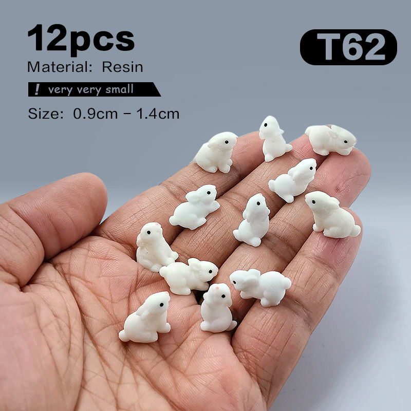 Easter Cute Rabbit Figurine Diy Landscape Home Kawaii Room Decor Miniature Fairy Garden Decoration Accessories Modern: Chocolate