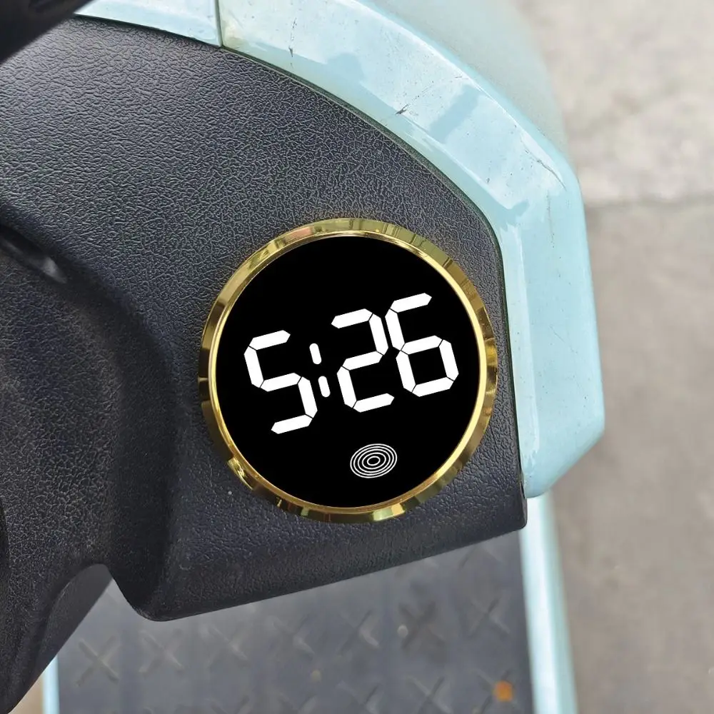 Luminous Clock Touch Type Round LED Electronic Watch Portable Lightweight Digital Clock