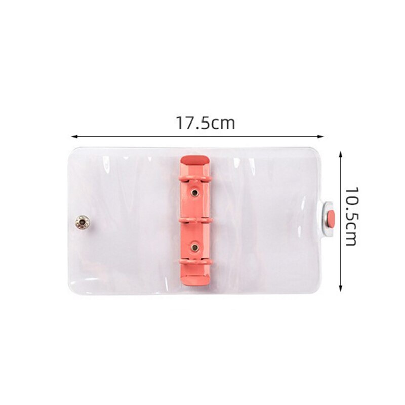 Cute Transparent 3 ring Mini Loose-leaf Hand Book Student Portable Notebook ring binder Kawaii School Supplies