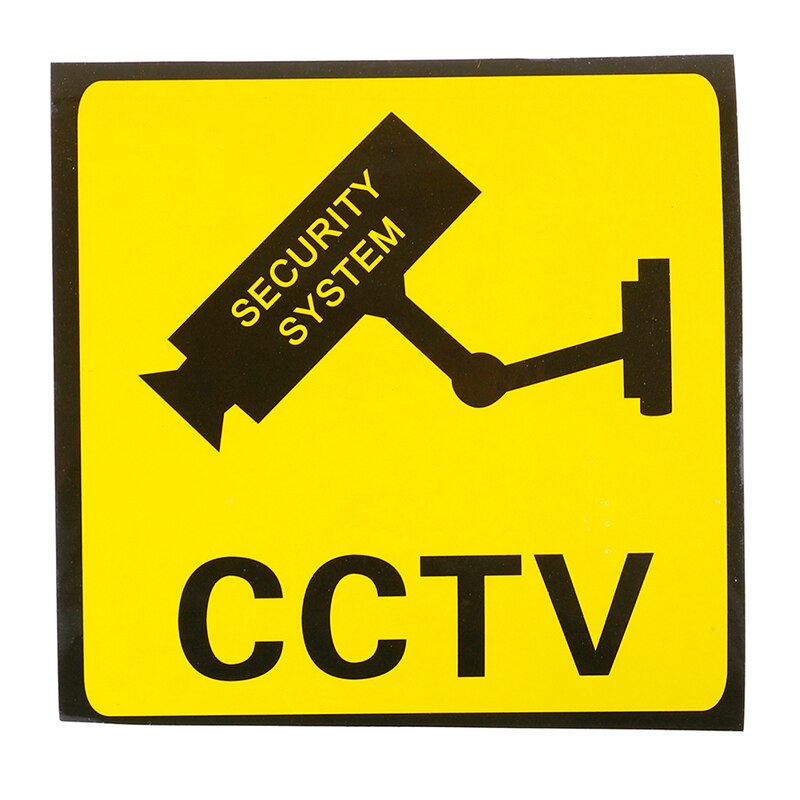 10 stk 11 x 11cm advarselsklistremerke overvåking advarselsskilt sikkerhetsadvarselsetiketter videokamera alarm klistremerke