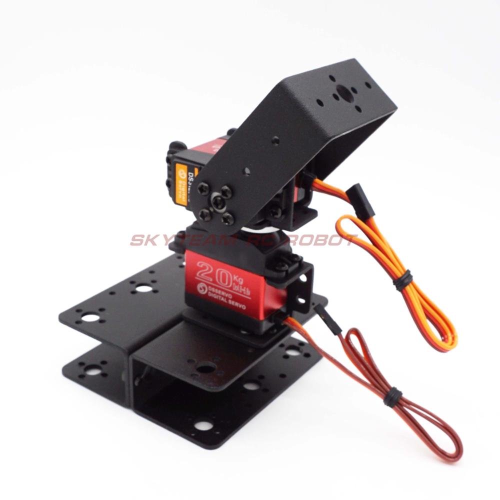 Rotory Draaibare Digitale Servo Platfm 2DOF Servo Robot Arm Camera Track Platform Met Digitale Servo Metallic Bouw