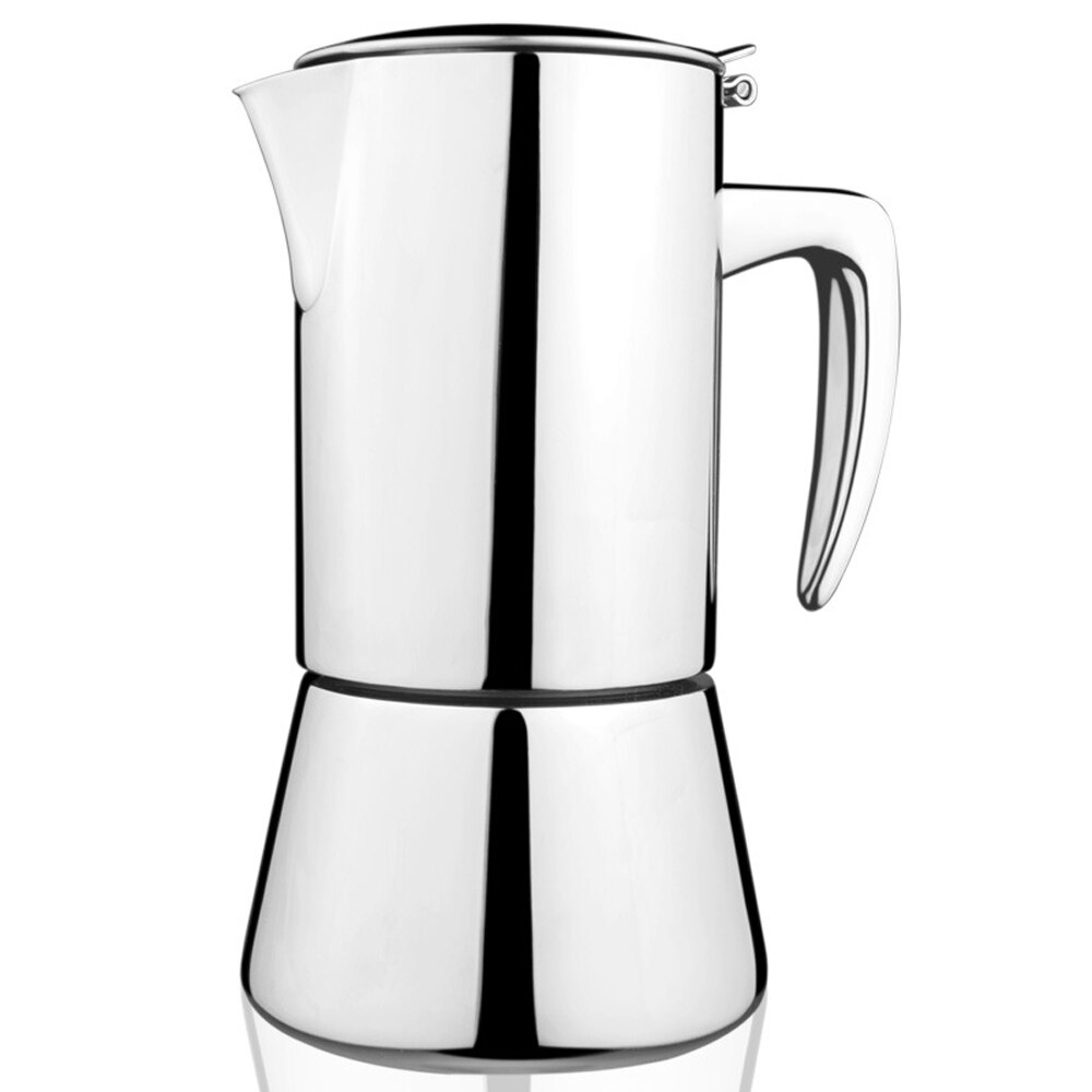 Trykk kaffetrakter espresso komfyrtopp rustfritt stål slitesterk moka cafeteira expresso perkolator gryte praktisk moka kaffekanne
