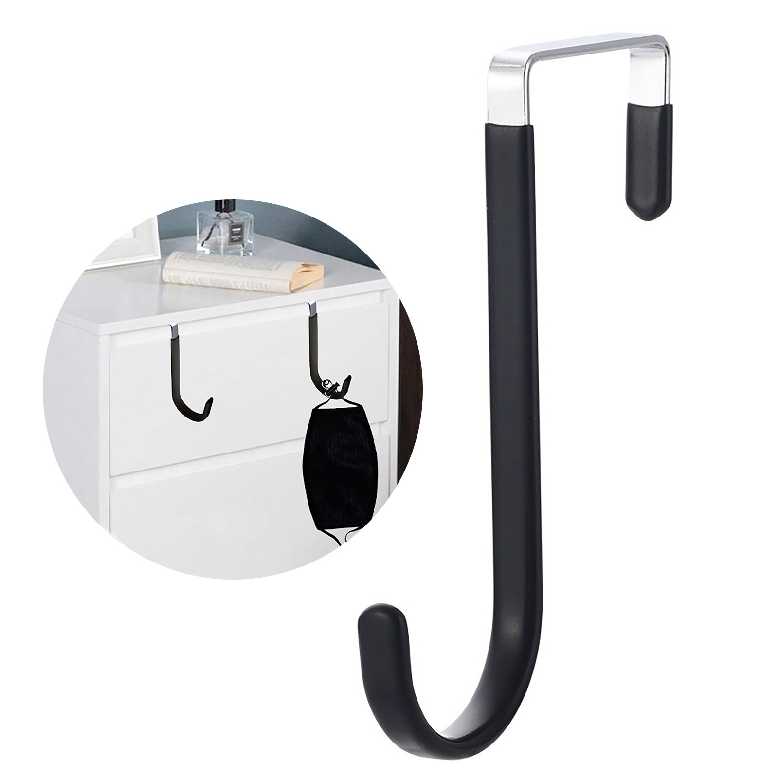 1Pc Multifunctionele Deur Hanger Keukenkast Deur Terug Haak Opknoping Rek Kleding Jas Handdoek Hanger Badkamer Accessoires