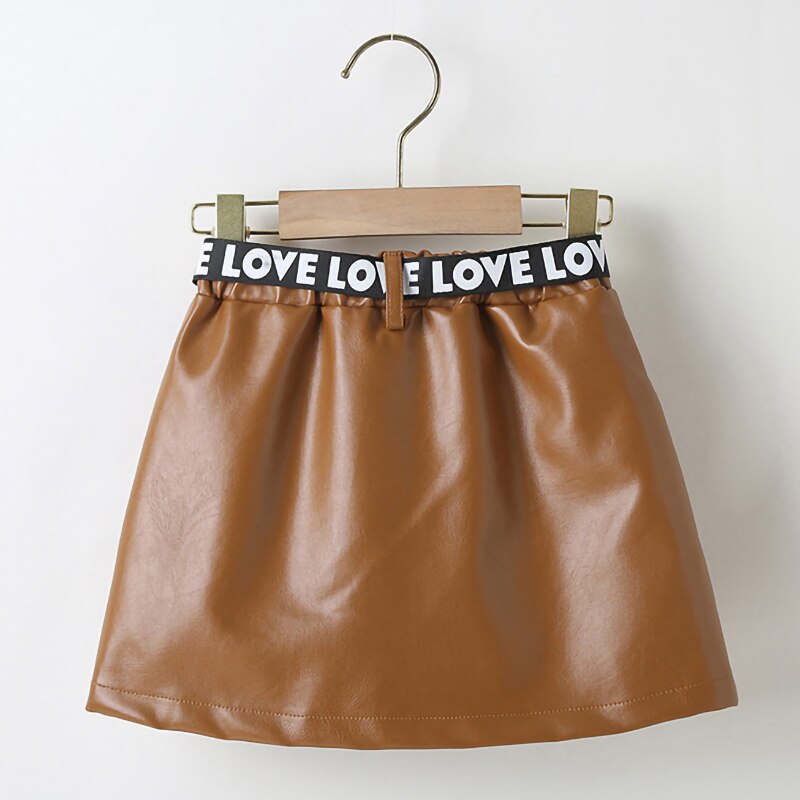 2-7 lat spódnica dla dziewczynek skórzana kieszeń elastyczna talia spódnica szkolna dziewczyny letnia spódnica dziecięca wszystkie mecze krótkie spódniczki dziewczęce