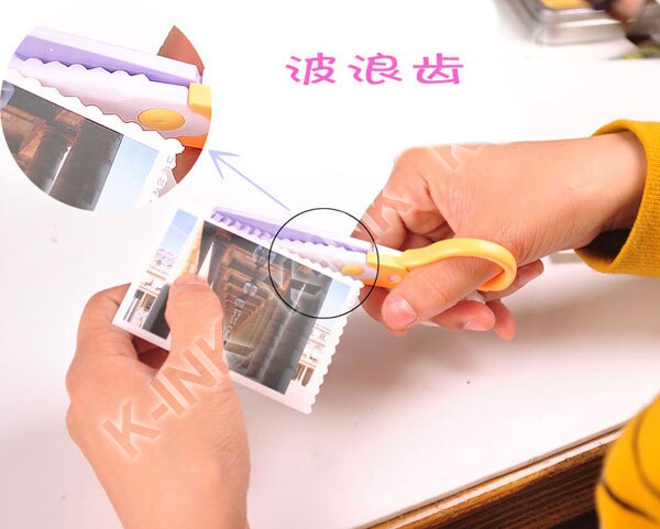 6 in 1 verschillende vormige schaar voor scrapbooking, papier snijden plakboek schaar voor kinderen DIY gereedschap