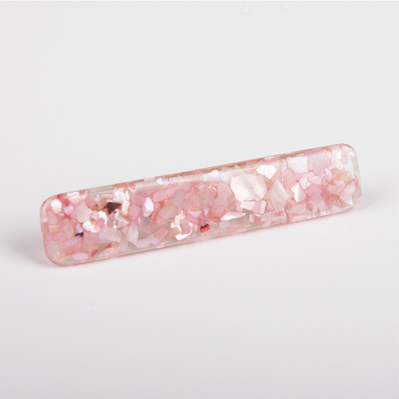 Woman's Crystal Hair Rectangular Hairpin Acrylic Pin Metal Alloy Hairband Moon Circle Hairpin Girl Holder Accessories: 11