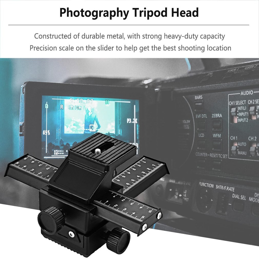 Profi 4 Weg Magnesium Legierung Makro-Mit Schwerpunkt Schiene Schieberegler nah dran-hoch Schießen Fotografie Stativ Kopf für DSLR Kamera