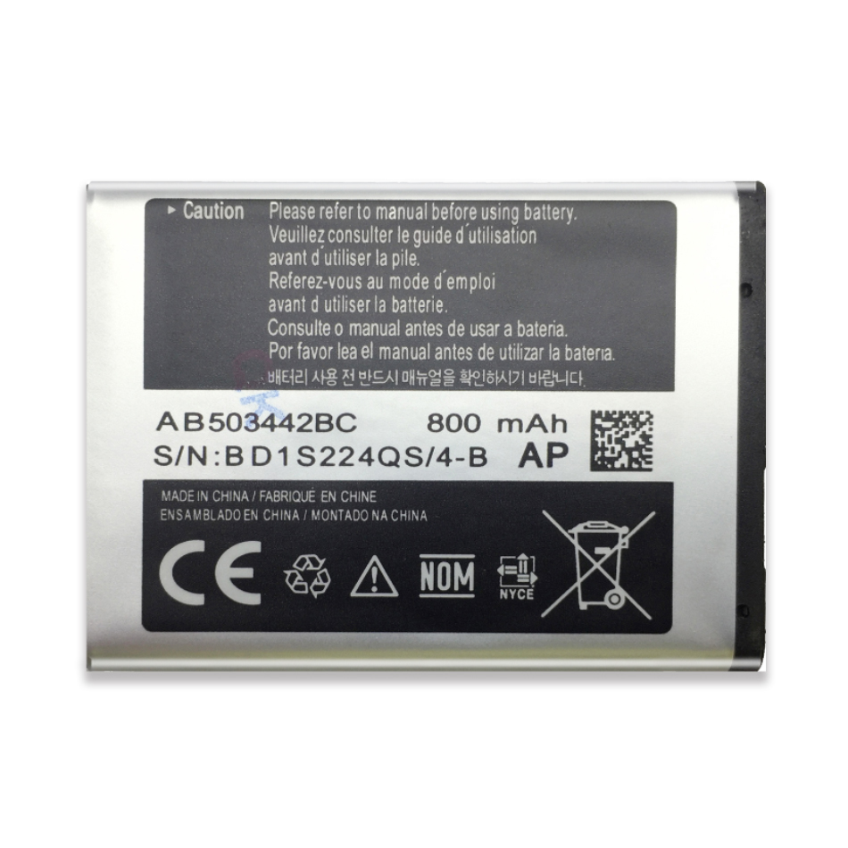 Mobile Phone Battery for Samsung SGH-B110 E570 E578 J700 J700i J700v J708 E578 J700 J708i J708 T509 Battery AB503442BC