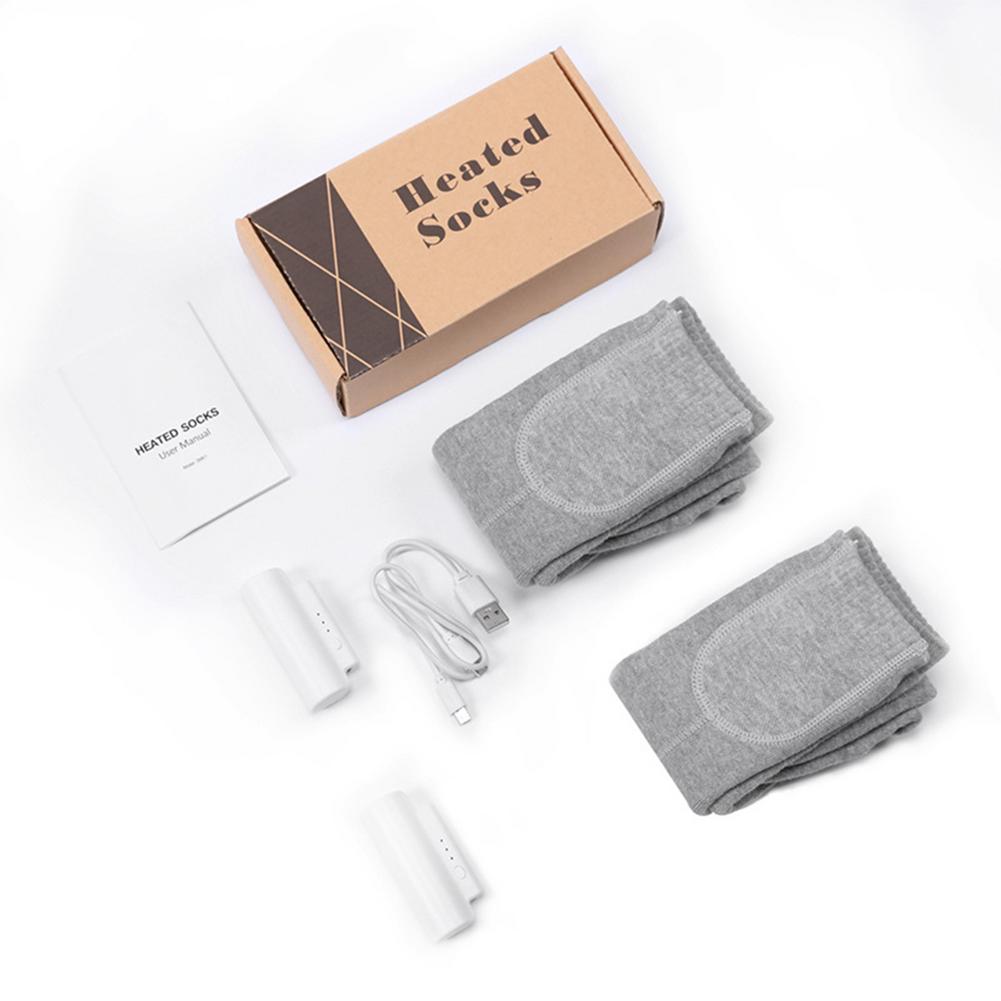 Beheizbare socken, wiederaufladbare elektrische akku-socken für damen, herren und unisex, waschbar, wärmend, lange socken, fußwärmer für Höhle Winter