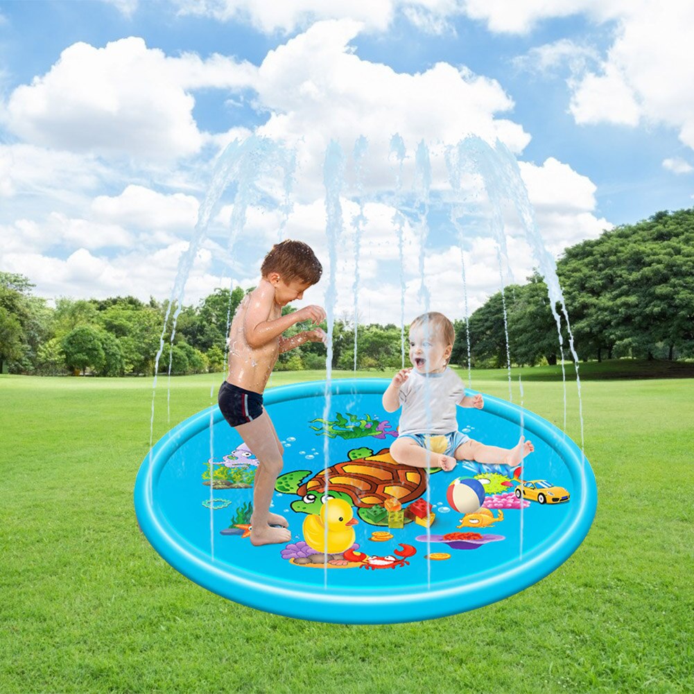 170/140/100cm Kids Inflatable Water spray pad Round Water Splash Play Pool Playing Sprinkler Mat Yard Outdoor Fun Swimming Pools