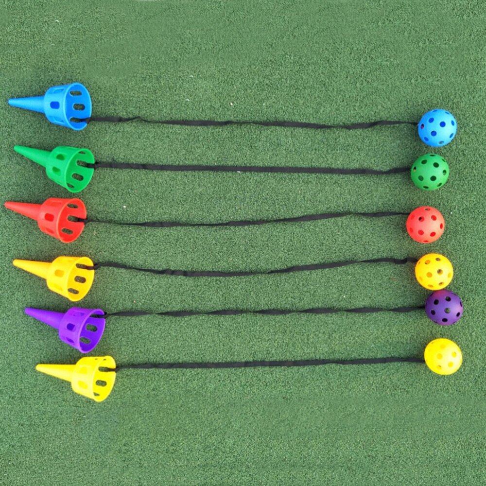 3 Sets Children Kids Toss Throw Chuck Outdoor Activities and Device (Blue + Red + Yellow)