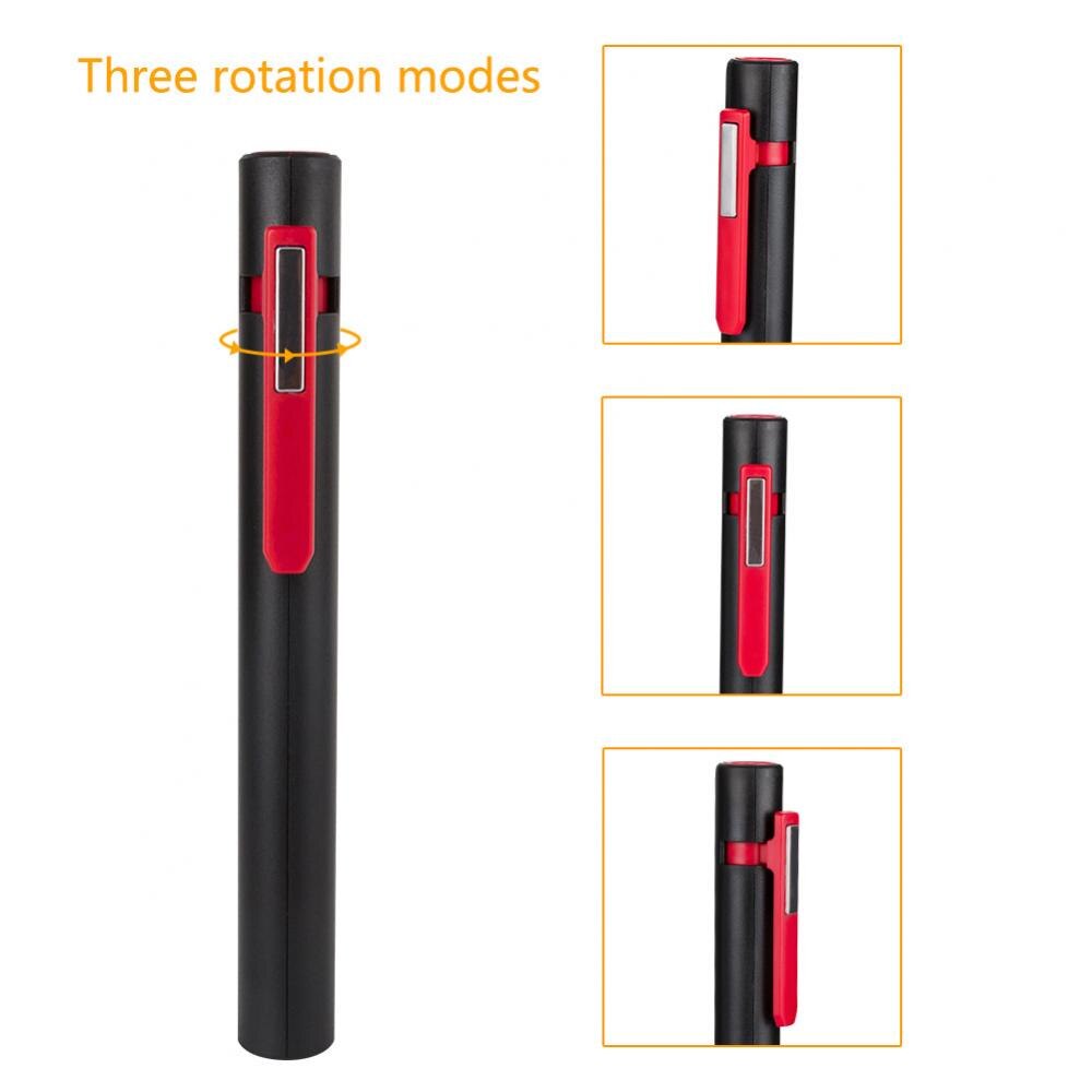 COB LED Light USB Rechargeable Magnetic Inspection Work Pocket Pen Flashlight