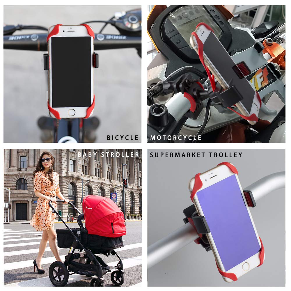 Untoom Bike Phone Holder Universal Cell Phone Bicycle Motorcycle MTB Handlebar Mount Cradle for iPhone X Xs Max 8 7 Plus Samsung