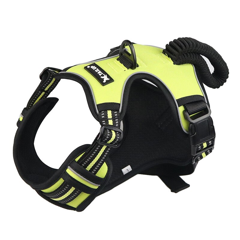 Hond Harnas Geen Pull Reflecterende Accessoires Arnes Para Perro Szelki Dla Psa Huisdier Harnais Chien Voor Grote Honden Bulldog Vest grande: Green / Xl