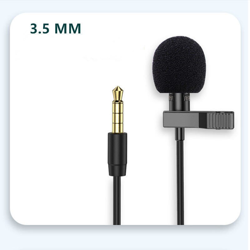Nohon mini mikrofon dla iPhone błyskawica typu C 3.5mm mikrofon dla Samsung Huawei Xiaomi Lavalier spinacz-na nagrywanie Microfono: 3.5m Jack