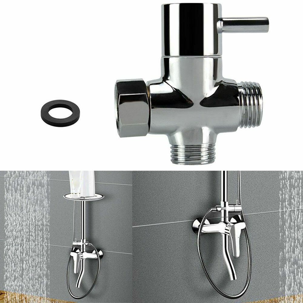 3 Way T-Adapter Messing Voor Douchekop Arm Mount Diverter T-Ventiel Splitter Voor Hoekstopkraan Slang bad Douche Arm Wc