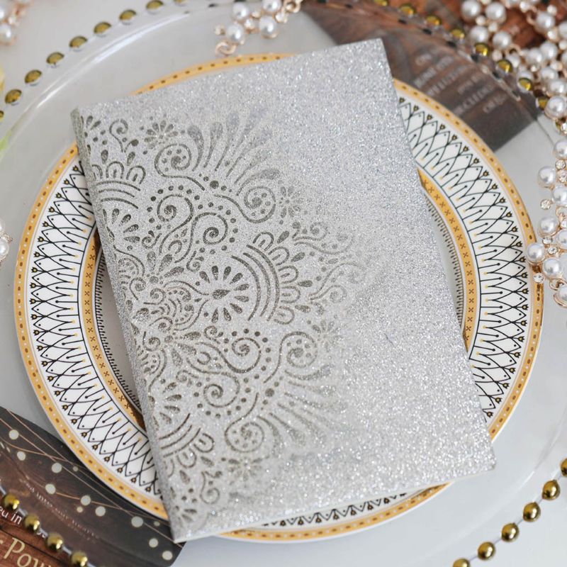10Pcs Bride Groom Hollow Wedding Invitations Card Delicate Carved Lace Romantic Greeting Cards Decor Party Supplies