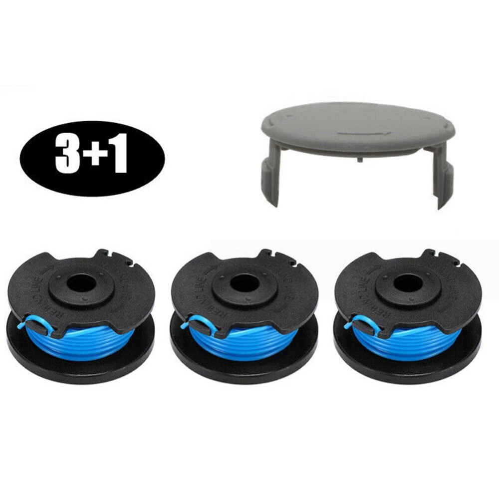 3pcs Trimmer Spool Line With Spool Covers For Ryobi One Lawn Mower Ac14rl3a Outdoor Garden Tools Weeding Tool