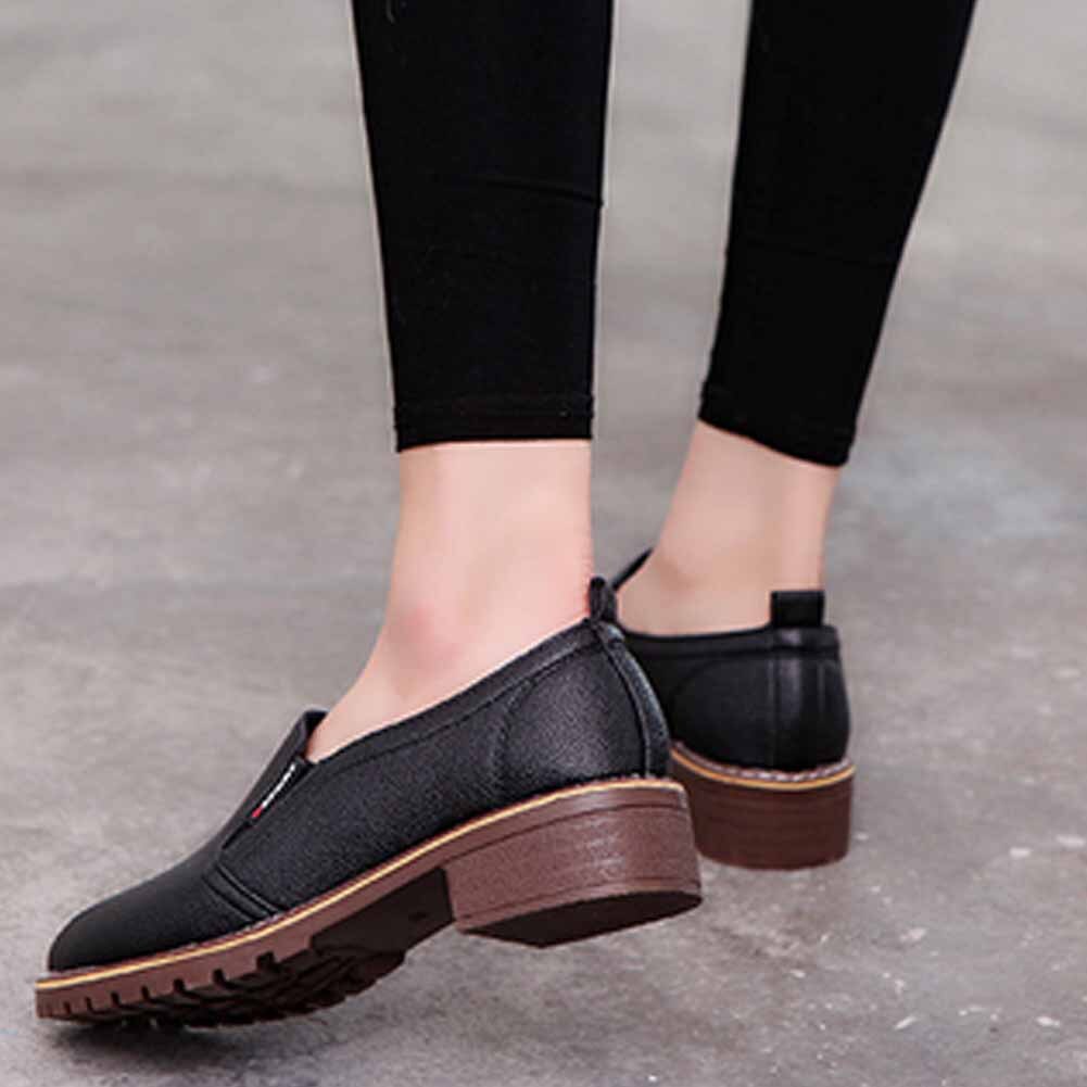 Vrouwen Herfst Schoenen Meisjes Waterdichte Oxford Schoenen Vrouwelijke Pu Lederen Schoenen Lesies Causale Schoenen